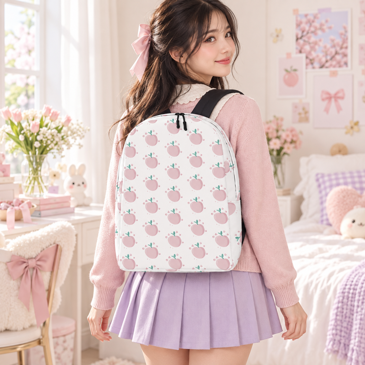 Peachy Joy Kawaii Backpack - Image 6