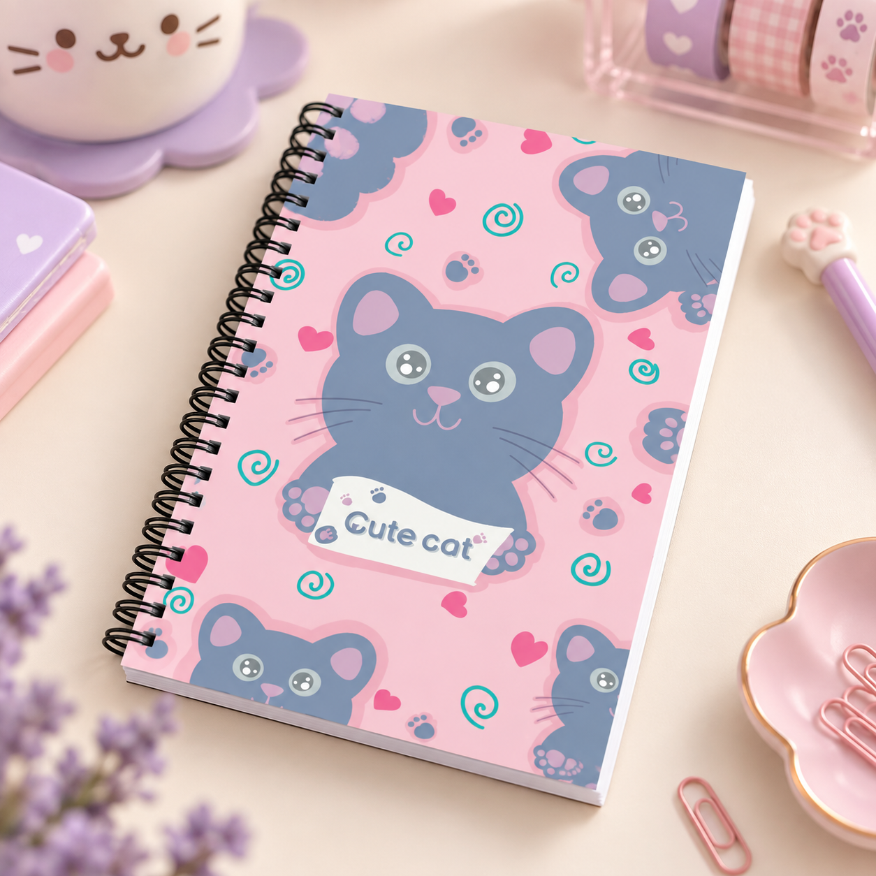 Kawaii Cat Notebook - Image 4