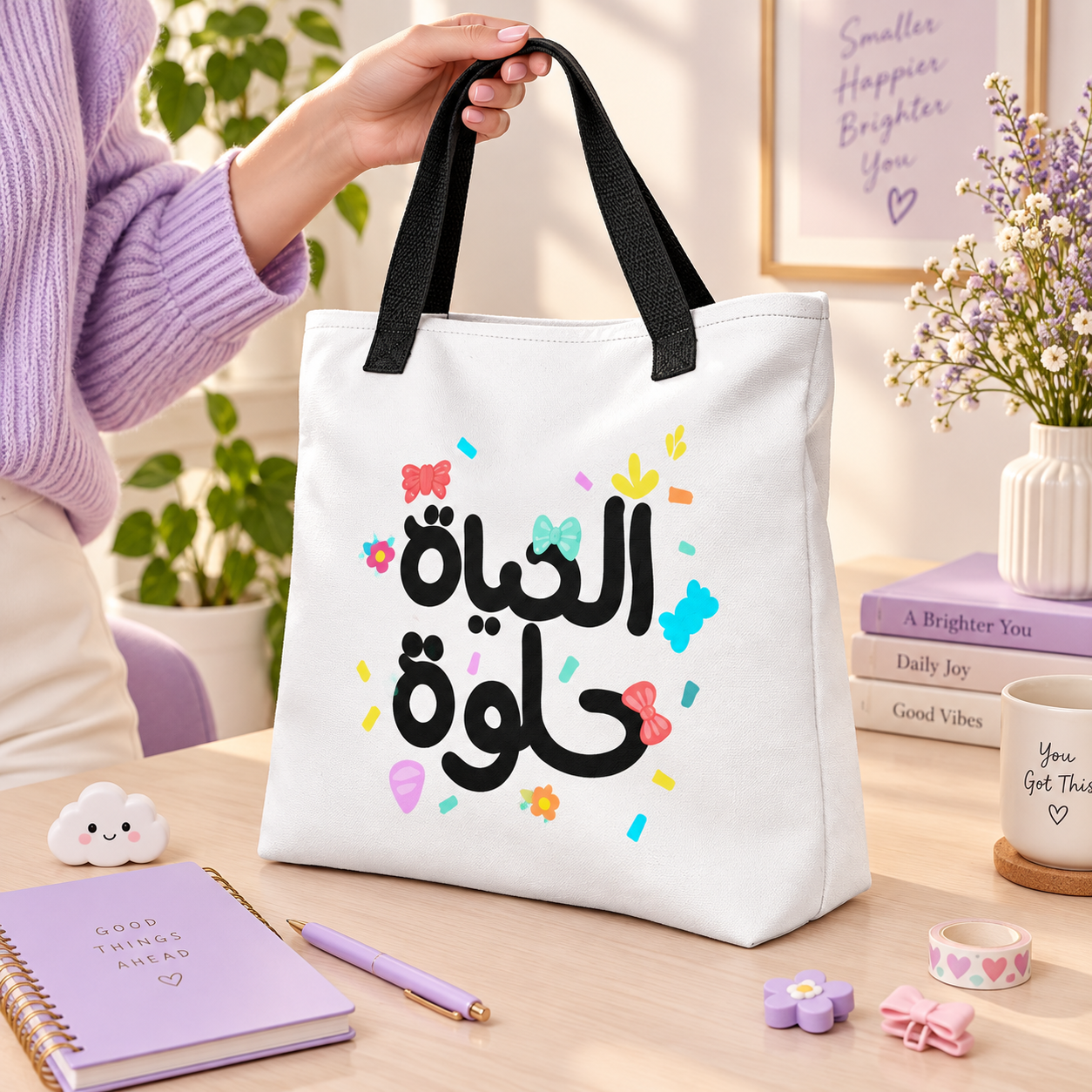 Tote bag Life is sweet - Image 6