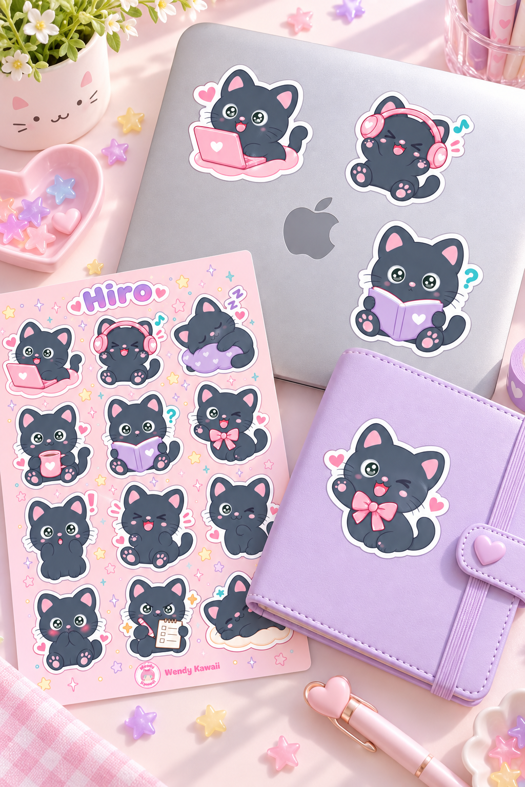 Hiro Cat Mood Sticker Sheet - Image 4
