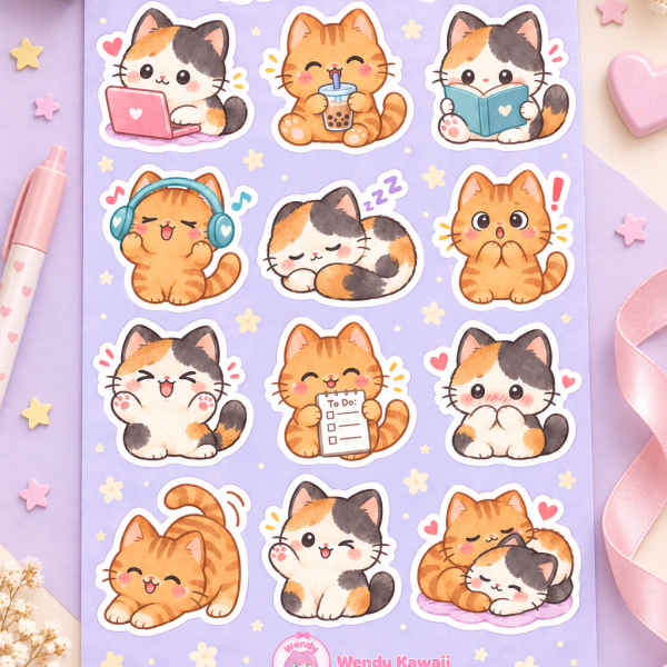 Mochi & Maru Storybook Sticker Sheet